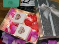 Подаръчен комплект за него и нея, Свети Валентин, мъжка и дамска сребърна гривна с Кубче и сърце, снимка 6