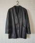 Ретро Oversize дамско яке от естествена кожа, снимка 1