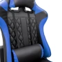Геймърски стол за релакс с масаж и подложка за крака – син, снимка 5