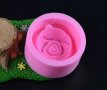 6,5 см голяма и дълбока роза силиконов молд форма фондан гипс сапун свещ, снимка 2