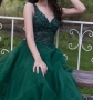 Тъмнозелена бална рокля, снимка 4