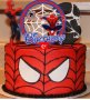 Спайдърмен Spiderman Birthday в паяжина пластмасов топер украса табела за торта рожден ден, снимка 1 - Други - 33166278