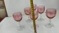 Стари чаши цветно калиево стъкло, снимка 2