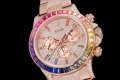 Mъжки часовник Rolex Daytona Cosmograph Rainbow с автоматичен швейцарски механизъм, снимка 4