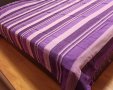 Памучен чаршаф ръчно тъкан- лилав, снимка 1 - Покривки за легло - 38257967