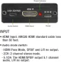 HDMI към HDMI аудио екстрактор с оптичен TOSLINK SPDIF стерео аудио конвертор,Ultra HD 4KX2K 3D, снимка 7