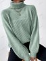 Дамски ежедневен пуловер с реглан ръкав и поло яка, 6цвята - 023, снимка 2