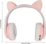 Слушалки безжични Bluetooth Cat Digital One SP00974  STN-28(Pink) Блутут розови с микрофон, светещи, снимка 6