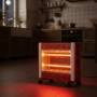 Кварцов отоплител 1500W с 2 степени и мобилни колелца – бързо и безопасно затопляне, снимка 5