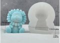3D Лъв Лъвче силиконов молд форма фондан гипс смола украса декор шоколад, снимка 3