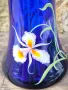 Кана /ваза в синьо ръчно рисувана, снимка 7
