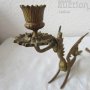 2 бр свещници с дракони месинг бронз антика фигура статуя, снимка 5