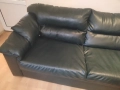 Тъмно зелен кожен диван , снимка 2
