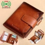 Мъжки удобни кожени портфейли с две лица /Защитени, стилни и елегантни!, снимка 10