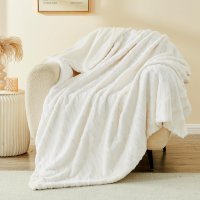 Одеяло Qucover, бяло пухкаво одеяло с двустранен дизайн, 150x200 см, снимка 9 - Олекотени завивки и одеяла - 43166871