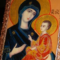Света Богородица с Младенеца, снимка 3 - Икони - 26703372