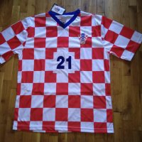 Хърватска тениска фенска нова №21 Младен Петрич размер ХЛ, снимка 8 - Футбол - 32261536