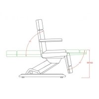 Електрическа кушетка 2235B (3 мотора) - бяла 185 х 65/90 х 60/90 см, снимка 3 - Кушетки - 43365568