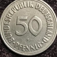 50 пфенинга Германия 1950 буква F, снимка 2 - Нумизматика и бонистика - 34844204