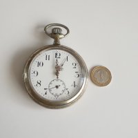  Голям джобен часовник с два капака -68мм, снимка 1 - Антикварни и старинни предмети - 40538107