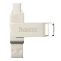 HAMA 512GB Флашка "C-Rotate Pro", USB-C 3.1/3.0, 100MB/s, сребрист, снимка 2 - USB Flash памети - 43385741