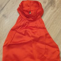 Червена дълга рокля Massimo Dutti , снимка 5 - Рокли - 43340169