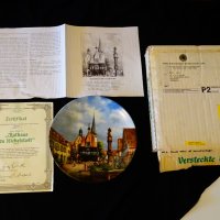 Баварски порцелан рисувана чиния,сертификат. , снимка 1 - Антикварни и старинни предмети - 26895469