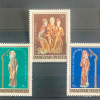 2028. Унгария 1980 - “ Изкуство и религия. Християнски статуи. “ , **, MNH, снимка 1 - Филателия - 44854810