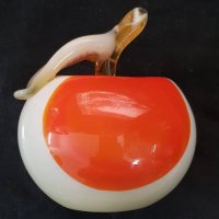 Продавам преспапие ябълка от стъкло, снимка 1 - Декорация за дома - 38607781