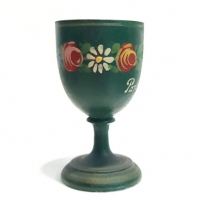 Винтидж дървени чаши за яйца, ръчно рисувани с очарователни детайли., снимка 7 - Антикварни и старинни предмети - 36574935