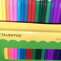 НОВИ  ! ЦВЕТНИ МОЛИВИ TALENTUS  и СМЕТАЛО - 50 цвята и  6 цвята текст маркери- тип моливи , снимка 1 - Ученически пособия, канцеларски материали - 34147408