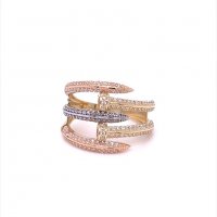 Златен дамски пръстен Cartier 4,52гр. размер:56 14кр. проба:585 модел:10083-5, снимка 1 - Пръстени - 38442252