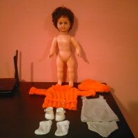 Колекционерска кукла GeGe France Vintage ретро 37 см, снимка 11 - Колекции - 44116488