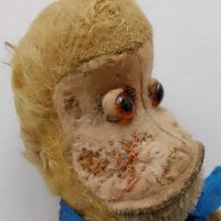 Стара играчка маймуна напълнена със слам , снимка 14 - Колекции - 43886650