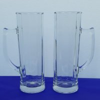 Стъклени халби за бира, комплект, снимка 1 - Чаши - 37830325