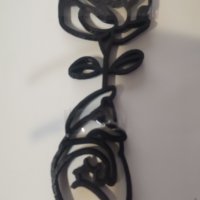  Абстрактна черна роза в ръка топер украса декор торта, снимка 2 - Други - 37848354
