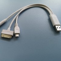 Кабел за зареждане USB - с 3 различни накрайника, снимка 6 - USB кабели - 43630165