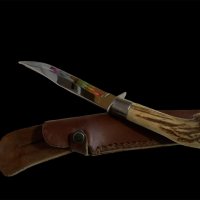 Ловен нож с еленов рог, снимка 6 - Ножове - 42972965