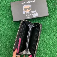 Луксозно черно портмоне Karl Lagerfeld DS71, снимка 3 - Портфейли, портмонета - 37099091