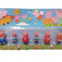 Фигурки Peppa Pig, Пластмасови, Комплект 6 фигурки, снимка 1 - Фигурки - 38578851