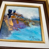 Три картини на худ. Кънчо Пенев/маслени бои, снимка 10 - Картини - 44128337