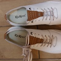 Kickers, кожени, бели, 40 номер , снимка 2 - Маратонки - 43259033