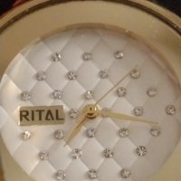 Модерен дизайн дамски часовник RITAL QUARTZ с кристали стил и елегантност 41713, снимка 4 - Дамски - 43774232