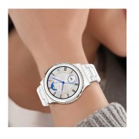 Стилен смарт часовник D3 Pro, Smart watch, Керамичен, Бял, снимка 5 - Смарт гривни - 40002779