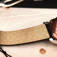 GUCCI G-Chrono XL Black Dial Brown Leather Men's Watch 44мм мъжки часовник като нов, снимка 16 - Мъжки - 39367413