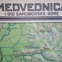 Карта "Медведница - Хърватия"  - 87х70см., снимка 1 - Енциклопедии, справочници - 39369113