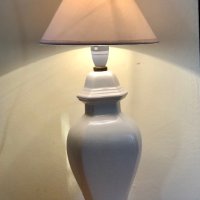 Английска порцеланова настолна лампа, 50 см, снимка 2 - Декорация за дома - 43928578