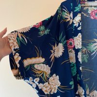 Ефирна връхна дреха с цветя широк модел 💙, снимка 2 - Ризи - 44012821