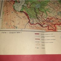 Стара Карта на СССР-1954г. , снимка 3 - Други - 39544256