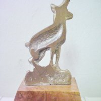 Стара бронзова статуетка с коза, снимка 4 - Антикварни и старинни предмети - 28098115